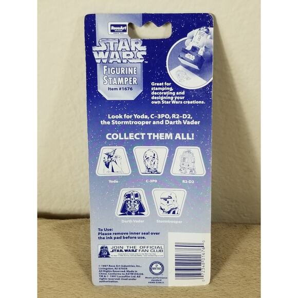 STAR WARS Figurine Stamper Darth Vader 1997 Lucasfilm Vintage New - Picture 2 of 8